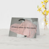 Sorry dat ik me verstop in schaamte kaart (Gele Bloem)