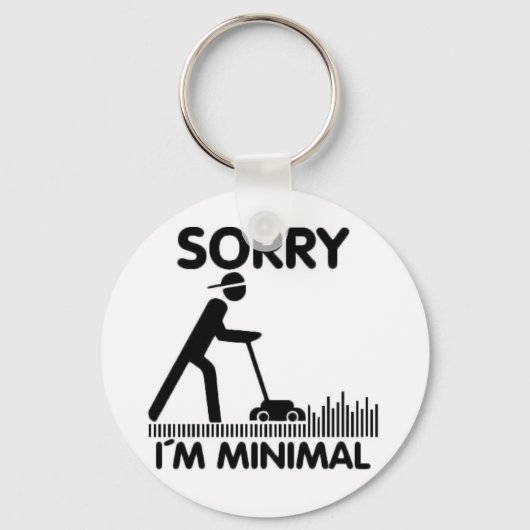Sorry dat ik minimaal ben sleutelhanger (Voorkant)