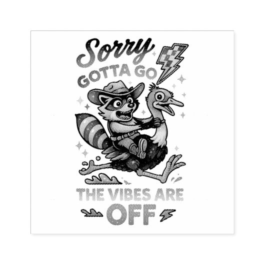 Sorry dat ik moet gaan... rubberstempel (Afrduk)