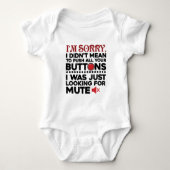 Sorry dat ik niet al je Buttonnen wilde duwen. Romper (Voorkant)