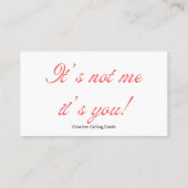 Sorry dat ik niet geïnteresseerd ben in daten contactkaartje (Achterkant)