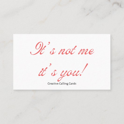 Sorry dat ik niet geïnteresseerd ben in daten contactkaartje (Achterkant)