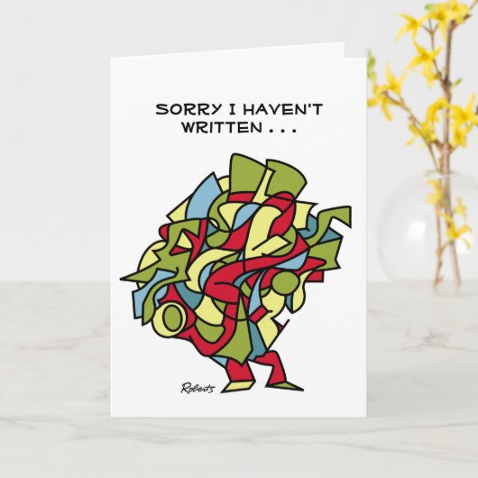 Sorry dat ik niet geschreven heb kaart (Gele Bloem)