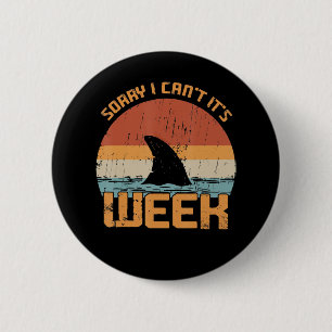 Sorry dat ik niet kan zijn week grappige haai  ges ronde button 5,7 cm