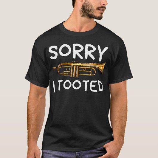Sorry dat ik op de trompet heb getoeterd Marching  T-shirt (Voorkant)
