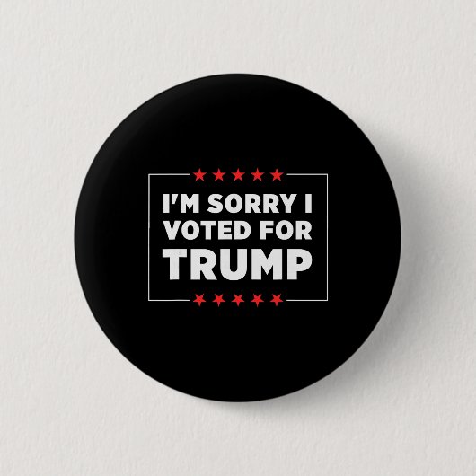 Sorry dat ik op Trump heb gestemd  Ronde Button 5,7 Cm (Voorkant)