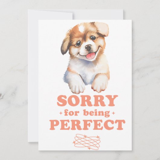 SORRY DAT IK PERFECT BEN FEESTDAGENKAART (Voorkant)