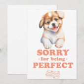 SORRY DAT IK PERFECT BEN FEESTDAGENKAART (Voorkant / Achterkant)
