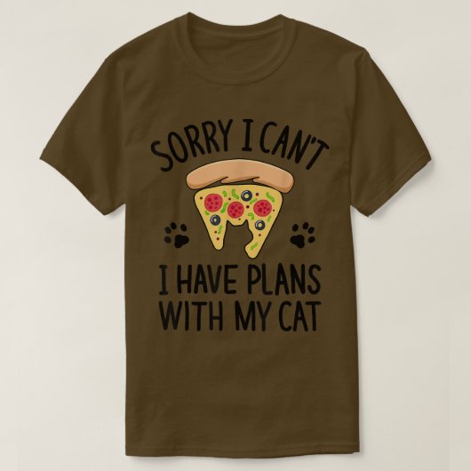Sorry dat ik plannen heb met mijn kat, grappige Pi T-shirt (Design voorkant)
