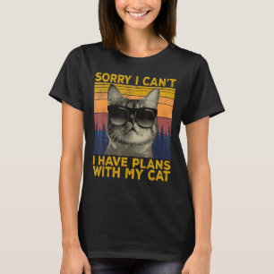 Sorry dat ik plannen heb met mijn kattenkat Vint T-shirt