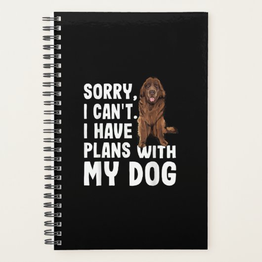 Sorry dat ik plannen heb met mijn Newfoundland Dog Planner (Voorkant)