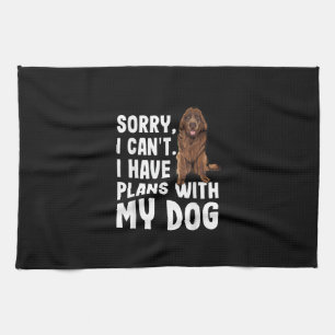 Sorry dat ik plannen heb met mijn Newfoundland Dog Theedoek