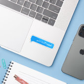 Sorry dat ik sliep in Arabische typografie Grappig Sticker (Laptop met iPhone)