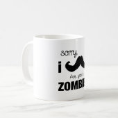 Sorry dat ik snor...Ben je een zombie? Koffiemok (Voorkant links)