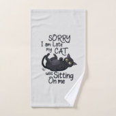 Sorry dat ik te laat ben - Cat Rules! Bad Handdoek (Handdoek)