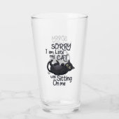 Sorry dat ik te laat ben - Cat Rules! Glas (Achterkant)