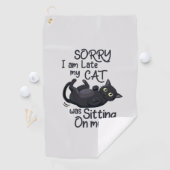 Sorry dat ik te laat ben - Cat Rules! Golfhanddoek (Insitu)