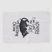 Sorry dat ik te laat ben - Cat Rules! Golfhanddoek (Horizontaal)