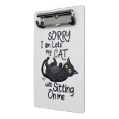 Sorry dat ik te laat ben - Cat Rules! Mini Klembord (Angled2)