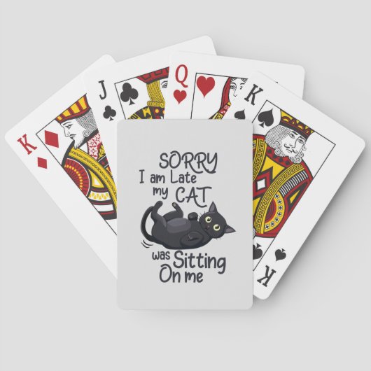Sorry dat ik te laat ben - Cat Rules! Pokerkaarten (Achterkant)