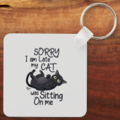 Sorry dat ik te laat ben - Cat Rules! Sleutelhanger (Achterkant)