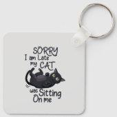 Sorry dat ik te laat ben - Cat Rules! Sleutelhanger (Achterkant)