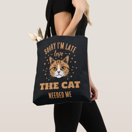 Sorry dat ik te laat ben, de kat had me nodig tote bag (Dichtbij)
