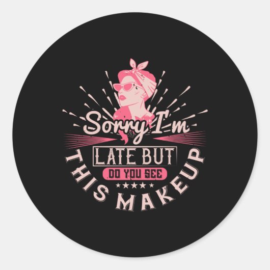 Sorry dat ik te laat ben door de magie ronde sticker (Voorkant)