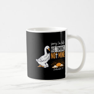Sorry dat ik te laat ben Funny Goose Christelijke  Koffiemok