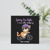Sorry dat ik te laat ben, ik verspeelde mijn tijd, kaart (Staand voorkant)