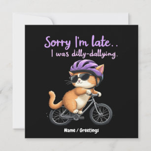 Sorry dat ik te laat ben, ik verspeelde mijn tijd, kaart