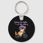 Sorry dat ik te laat ben, ik was dagelijks met Wit Sleutelhanger (Voorkant)