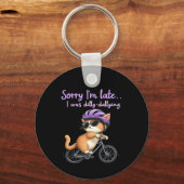 Sorry dat ik te laat ben, ik was dagelijks met Wit Sleutelhanger (Voorkant)