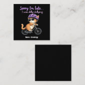 Sorry dat ik te laat ben, ik was dagelijks met Wit Vierkante Visitekaartje (Voorkant / Achterkant)