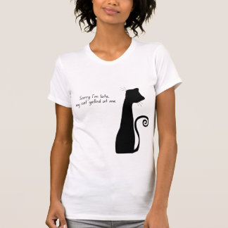 Sorry dat ik te laat ben – kattenliefhebber humor t-shirt