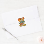 Sorry dat ik te laat ben met Shirt, grappig sarcas Vierkante Sticker (Envelop)