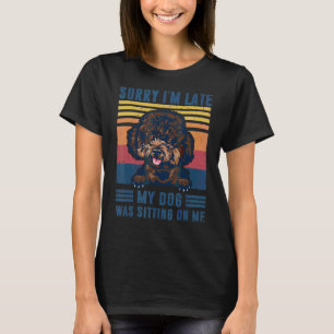 Sorry dat ik te laat ben. Mijn hond zat op me poed T-shirt