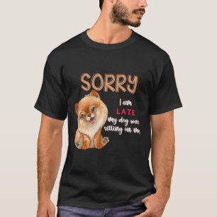 Sorry dat ik te laat ben. Mijn hond zat op me Pomm T-shirt