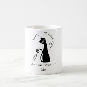 Sorry dat ik te laat ben, mijn kat zat op me – Gra Koffiemok