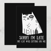 Sorry dat ik te laat ben... mijn kat zat op me te  feestdagenkaart (Voorkant / Achterkant)