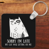 Sorry dat ik te laat ben... mijn kat zat op me te sleutelhanger (Achterkant)