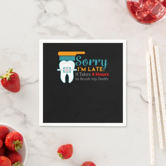 Sorry dat ik te laat ben, tandheelkundige tandheel servet (Insitu)