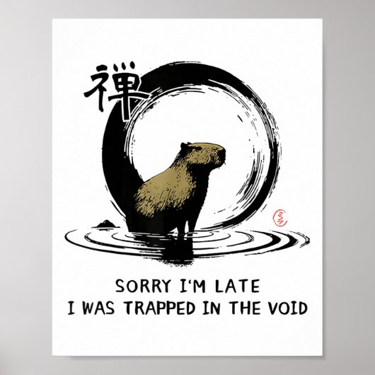 Sorry dat ik te laat was gevangen in de leegte Cap Poster (Voorkant)