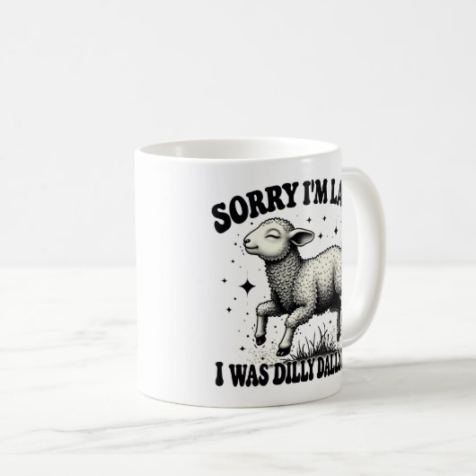 Sorry dat ik te laat was met uitstellen koffiemok (Voorkant rechts)