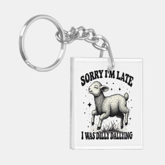 Sorry dat ik te laat was met uitstellen sleutelhanger (Voorkant Links)