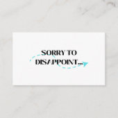 Sorry dat ik teleurstel contactkaartje (Voorkant)