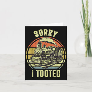 Sorry dat ik Tooted Trein-shirt Peuter Grappige Sp Kaart