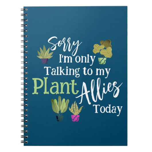 Sorry dat ik vandaag alleen met mijn plant bondgen notitieboek (Voorkant)