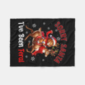 Sorry dat ik verwilderd kerstman leeuw rijden fleece deken (Voorkant (Horizontaal))
