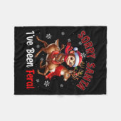 Sorry dat ik verwilderd kerstmanaap heb gereden fleece deken (Voorkant (Horizontaal))